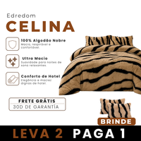 [LEVE 2 PAGUE 1] Edredom Celina em Algodão e Percal (Maciez e Elegância) +2 BRINDES: Capas para Travesseiro